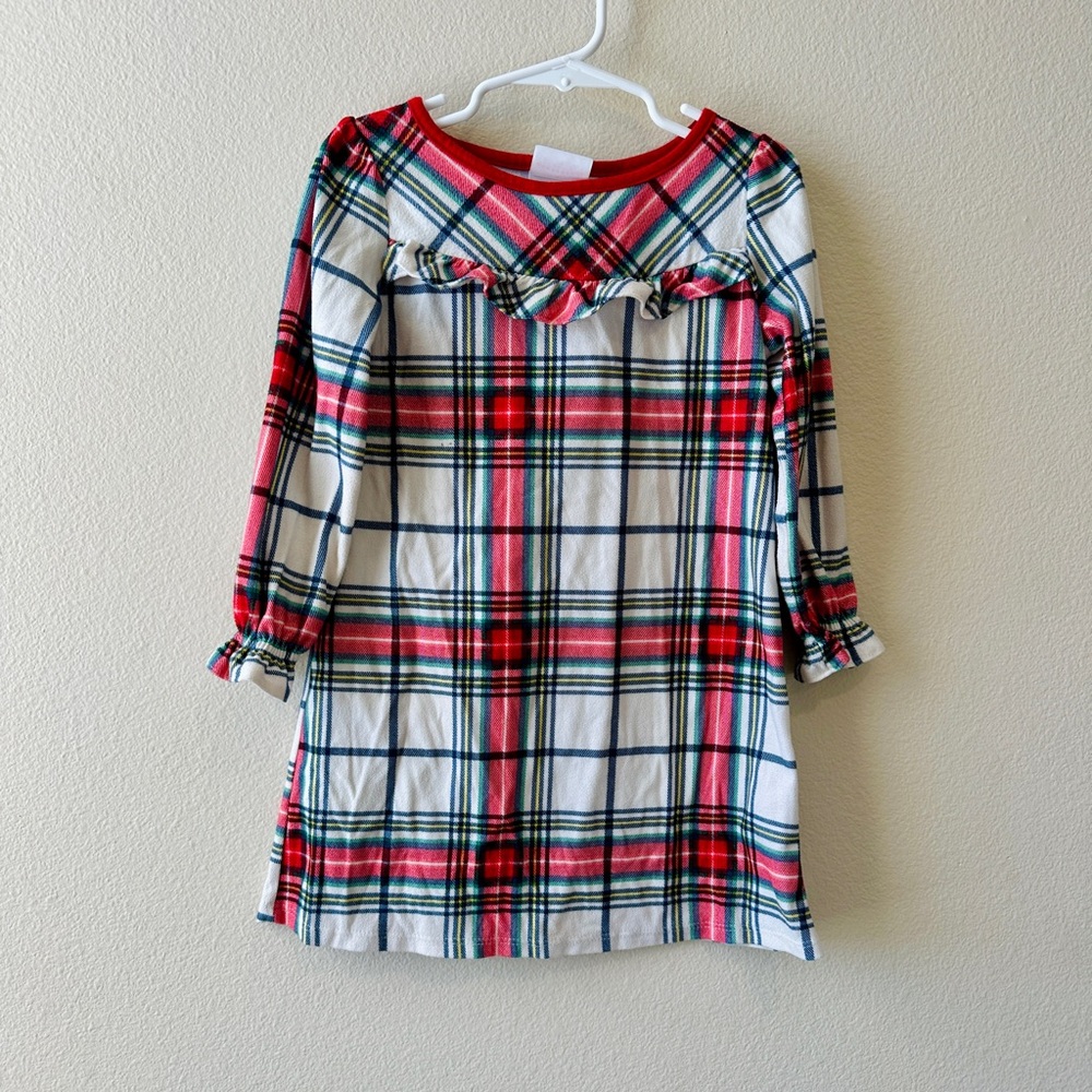 Wondershop Tartan Plaid Red & White Nightgown Pajamas - Kids/Girl Size 4